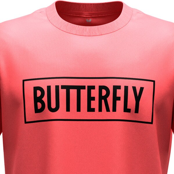 Butterfly Table Tennis BL T-Shirt III - Coral Pink - Front - Close-Up
